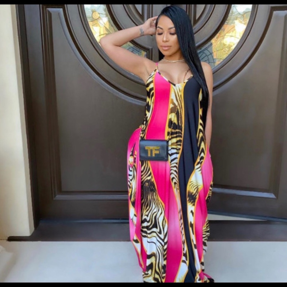 A date in Miami spaghetti strap dress